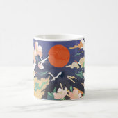 高級金ゴールド東洋スタイルの背景。中国の コーヒーマグカップ (中央)