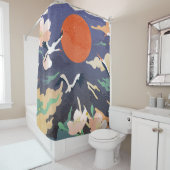 高級金ゴールド東洋スタイルの背景。中国の シャワーカーテン (インサイチュ)