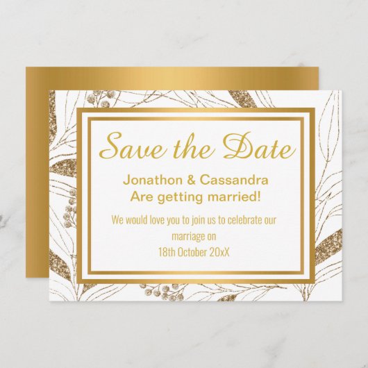 高級金ゴールド植物保存日 (正面/裏面)