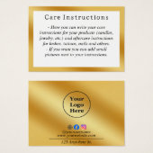 高級金ゴールド気に金属命令カード (正面&裏面)