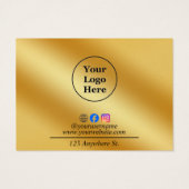 高級金ゴールド気に金属命令カード (裏面)