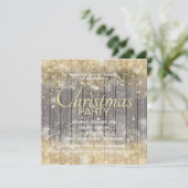 高級金ゴールド紙吹雪クリスマスパーティー 招待状 (スタンド正面)