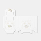 高級金ゴールド紙吹雪結婚50周年 フェイバーボックス (折り畳みなし)