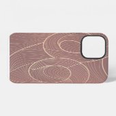 高級金ゴールド線パターンの背景 iPhoneケース (裏面横)