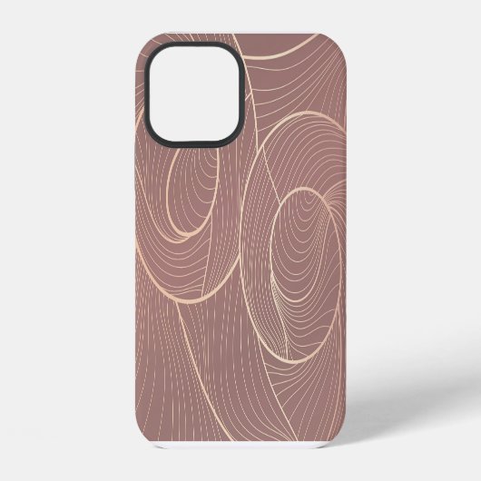 高級金ゴールド線パターンの背景 iPhoneケース (裏面)