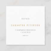 高級金ゴールド縁ど効果白 スクエア名刺 (裏面)