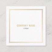 高級金ゴールド縁ど効果白 スクエア名刺 (正面)