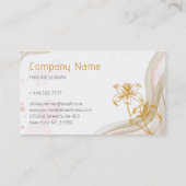 高級金ゴールド花 名刺 (裏面)