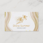 高級金ゴールド花 名刺 (正面)