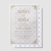 高級金ゴールド華美クリームセスペインのルダー ベラム紙招待状 (オフセット (招待状))