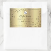 高級金ゴールド華美コーナー製品ラベルとロゴ 長方形シール (バッグ)