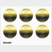 高級金ゴールド製品ラベルジュエリーモノグラムロゴ ラウンドシール (シート)