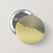 高級金ゴールド金ゴールド&シルバーの装飾品，モノグラム， 缶バッジ (正面&裏面)