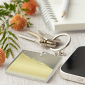 高級金ゴールド金ゴールド&シルバーの装飾， Monogram キーホルダー (正面右)