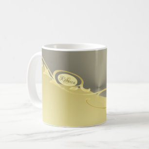 高級金ゴールド金ゴールド&シルバーの装飾, Monogram コーヒーマグカップ