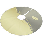 高級金ゴールド金ゴールド&シルバーの装飾， Monogram ブラッシュドポリエステルツリースカート (アングル)