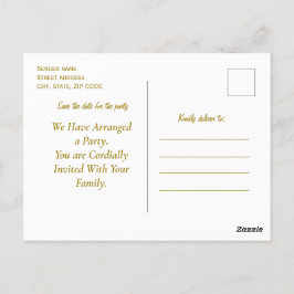 高級金ゴールド金ゴールド&シルバーの装飾， Monogram ポストカード