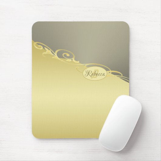 高級金ゴールド金ゴールド&シルバーの装飾， Monogram マウスパッド (マウス)