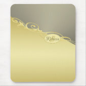 高級金ゴールド金ゴールド&シルバーの装飾， Monogram マウスパッド (正面)