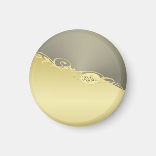 高級金ゴールド金ゴールド&シルバーの装飾, Monogram マグネット (正面)