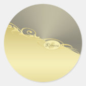 高級金ゴールド金ゴールド&シルバーの装飾, Monogram ラウンドシール (正面)