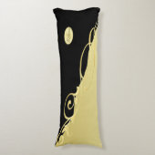 高級金ゴールド金ゴールド&ブラック、モノグラム ボディピロー (正面縦)