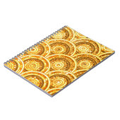 高級金ゴールド金属箔グリッタードットサークル ノートブック (左側)