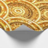 高級金ゴールド金属箔グリッタードットサークル ラッピングペーパー (コーナー)