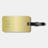 高級金ゴールド金属製軍隊金ゴールド ラゲッジタグ (裏面横)