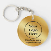高級金ゴールド金属 キーホルダー (正面)