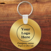 高級金ゴールド金属 キーホルダー (正面)