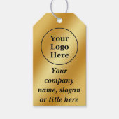 高級金ゴールド金属 ギフトタグ (正面)