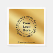 高級金ゴールド金属 スタンダードカクテルナプキン (正面)