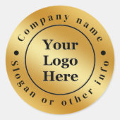 高級金ゴールド金属 ラウンドシール (正面)