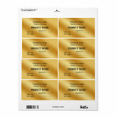 高級金ゴールド金属 ラベル (フルシート)