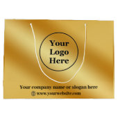 高級金ゴールド金属 ラージペーパーバッグ (裏面)