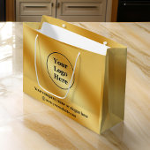 高級金ゴールド金属 ラージペーパーバッグ