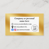 高級金ゴールド金属 ロイヤリティカード (裏面)