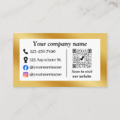 高級金ゴールド金属 割引カード (裏面)