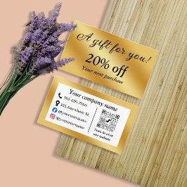 高級金ゴールド金属 割引カード