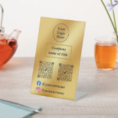 高級金ゴールド金属 台座サイン (インサイチュ)