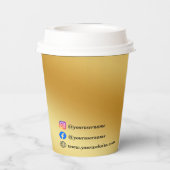 高級金ゴールド金属 紙コップ (裏面)