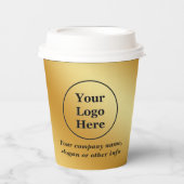 高級金ゴールド金属 紙コップ (正面)