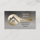 高級金ゴールド鍵&オックスフォー実在ドエステート名刺 名刺 (正面)