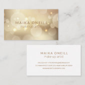 高級金ゴールド《写真》ぼけ味グリッタープロフェッショナル 名刺 (正面/裏面)