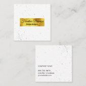 高級金ゴールド（斑点） スクエア名刺 (正面/裏面)