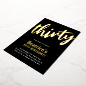 高級金ゴールド「30歳」大人の節目30歳の誕生日 箔招待状 (回転した状態)