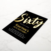 高級金ゴールド「60歳」大人60誕生日 箔招待状