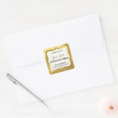 高級金ゴールドSoy Candleラベル スクエアシール (封筒)