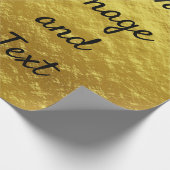 高級金パーソナライズされた箔 ラッピングペーパー (角)